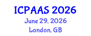 International Conference on Political and Administrative Sciences (ICPAAS) June 29, 2026 - London, United Kingdom