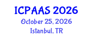International Conference on Political and Administrative Sciences (ICPAAS) October 25, 2026 - Istanbul, Turkey