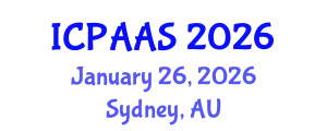 International Conference on Political and Administrative Sciences (ICPAAS) January 26, 2026 - Sydney, Australia