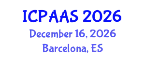 International Conference on Political and Administrative Sciences (ICPAAS) December 16, 2026 - Barcelona, Spain