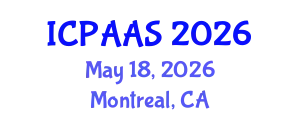 International Conference on Political and Administrative Sciences (ICPAAS) May 18, 2026 - Montreal, Canada