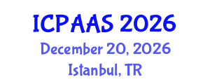 International Conference on Political and Administrative Sciences (ICPAAS) December 20, 2026 - Istanbul, Turkey