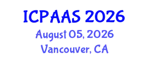 International Conference on Political and Administrative Sciences (ICPAAS) August 05, 2026 - Vancouver, Canada