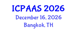International Conference on Political and Administrative Sciences (ICPAAS) December 16, 2026 - Bangkok, Thailand