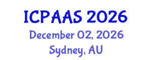 International Conference on Political and Administrative Sciences (ICPAAS) December 02, 2026 - Sydney, Australia