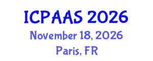 International Conference on Political and Administrative Sciences (ICPAAS) November 18, 2026 - Paris, France