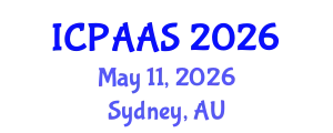International Conference on Political and Administrative Sciences (ICPAAS) May 11, 2026 - Sydney, Australia
