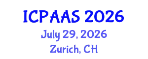International Conference on Political and Administrative Sciences (ICPAAS) July 29, 2026 - Zurich, Switzerland