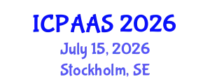 International Conference on Political and Administrative Sciences (ICPAAS) July 15, 2026 - Stockholm, Sweden