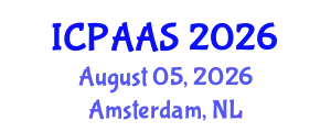 International Conference on Political and Administrative Sciences (ICPAAS) August 05, 2026 - Amsterdam, Netherlands