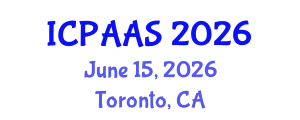 International Conference on Political and Administrative Sciences (ICPAAS) June 15, 2026 - Toronto, Canada