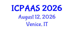 International Conference on Political and Administrative Sciences (ICPAAS) August 12, 2026 - Venice, Italy