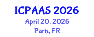 International Conference on Political and Administrative Sciences (ICPAAS) April 20, 2026 - Paris, France