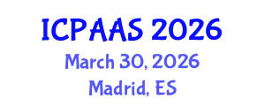 International Conference on Political and Administrative Sciences (ICPAAS) March 30, 2026 - Madrid, Spain
