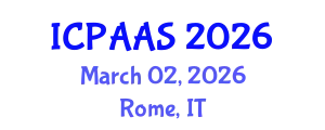 International Conference on Political and Administrative Sciences (ICPAAS) March 02, 2026 - Rome, Italy