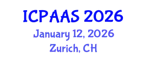 International Conference on Political and Administrative Sciences (ICPAAS) January 12, 2026 - Zurich, Switzerland