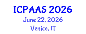 International Conference on Political and Administrative Sciences (ICPAAS) June 22, 2026 - Venice, Italy