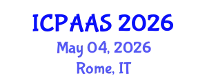 International Conference on Political and Administrative Sciences (ICPAAS) May 04, 2026 - Rome, Italy