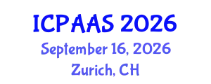 International Conference on Political and Administrative Sciences (ICPAAS) September 16, 2026 - Zurich, Switzerland