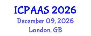 International Conference on Political and Administrative Sciences (ICPAAS) December 09, 2026 - London, United Kingdom
