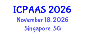 International Conference on Political and Administrative Sciences (ICPAAS) November 18, 2026 - Singapore, Singapore