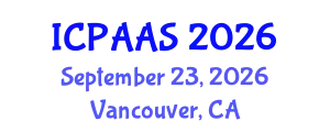 International Conference on Political and Administrative Sciences (ICPAAS) September 23, 2026 - Vancouver, Canada