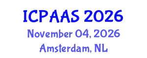 International Conference on Political and Administrative Sciences (ICPAAS) November 04, 2026 - Amsterdam, Netherlands