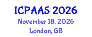 International Conference on Political and Administrative Sciences (ICPAAS) November 18, 2026 - London, United Kingdom