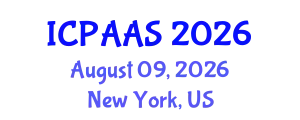 International Conference on Political and Administrative Sciences (ICPAAS) August 09, 2026 - New York, United States