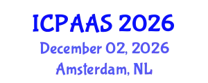 International Conference on Political and Administrative Sciences (ICPAAS) December 02, 2026 - Amsterdam, Netherlands