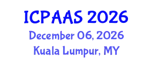 International Conference on Political and Administrative Sciences (ICPAAS) December 06, 2026 - Kuala Lumpur, Malaysia