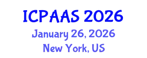 International Conference on Political and Administrative Sciences (ICPAAS) January 26, 2026 - New York, United States