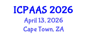 International Conference on Political and Administrative Sciences (ICPAAS) April 13, 2026 - Cape Town, South Africa
