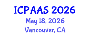 International Conference on Political and Administrative Sciences (ICPAAS) May 18, 2026 - Vancouver, Canada