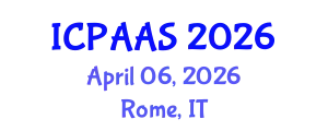 International Conference on Political and Administrative Sciences (ICPAAS) April 06, 2026 - Rome, Italy