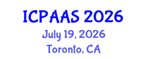 International Conference on Political and Administrative Sciences (ICPAAS) July 19, 2026 - Toronto, Canada