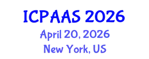 International Conference on Political and Administrative Sciences (ICPAAS) April 20, 2026 - New York, United States