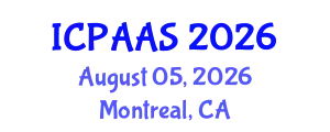 International Conference on Political and Administrative Sciences (ICPAAS) August 05, 2026 - Montreal, Canada
