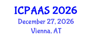 International Conference on Political and Administrative Sciences (ICPAAS) December 27, 2026 - Vienna, Austria