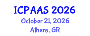 International Conference on Political and Administrative Sciences (ICPAAS) October 21, 2026 - Athens, Greece
