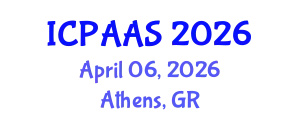 International Conference on Political and Administrative Sciences (ICPAAS) April 06, 2026 - Athens, Greece
