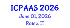 International Conference on Political and Administrative Sciences (ICPAAS) June 01, 2026 - Rome, Italy