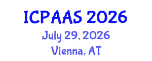 International Conference on Political and Administrative Sciences (ICPAAS) July 29, 2026 - Vienna, Austria