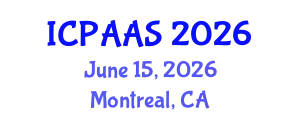 International Conference on Political and Administrative Sciences (ICPAAS) June 15, 2026 - Montreal, Canada