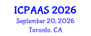International Conference on Political and Administrative Sciences (ICPAAS) September 20, 2026 - Toronto, Canada