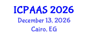 International Conference on Political and Administrative Sciences (ICPAAS) December 13, 2026 - Cairo, Egypt