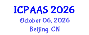 International Conference on Political and Administrative Sciences (ICPAAS) October 06, 2026 - Beijing, China