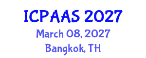 International Conference on Political and Administrative Sciences (ICPAAS) March 08, 2027 - Bangkok, Thailand