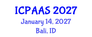 International Conference on Political and Administrative Sciences (ICPAAS) January 14, 2027 - Bali, Indonesia
