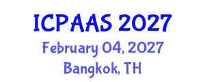 International Conference on Political and Administrative Sciences (ICPAAS) February 04, 2027 - Bangkok, Thailand